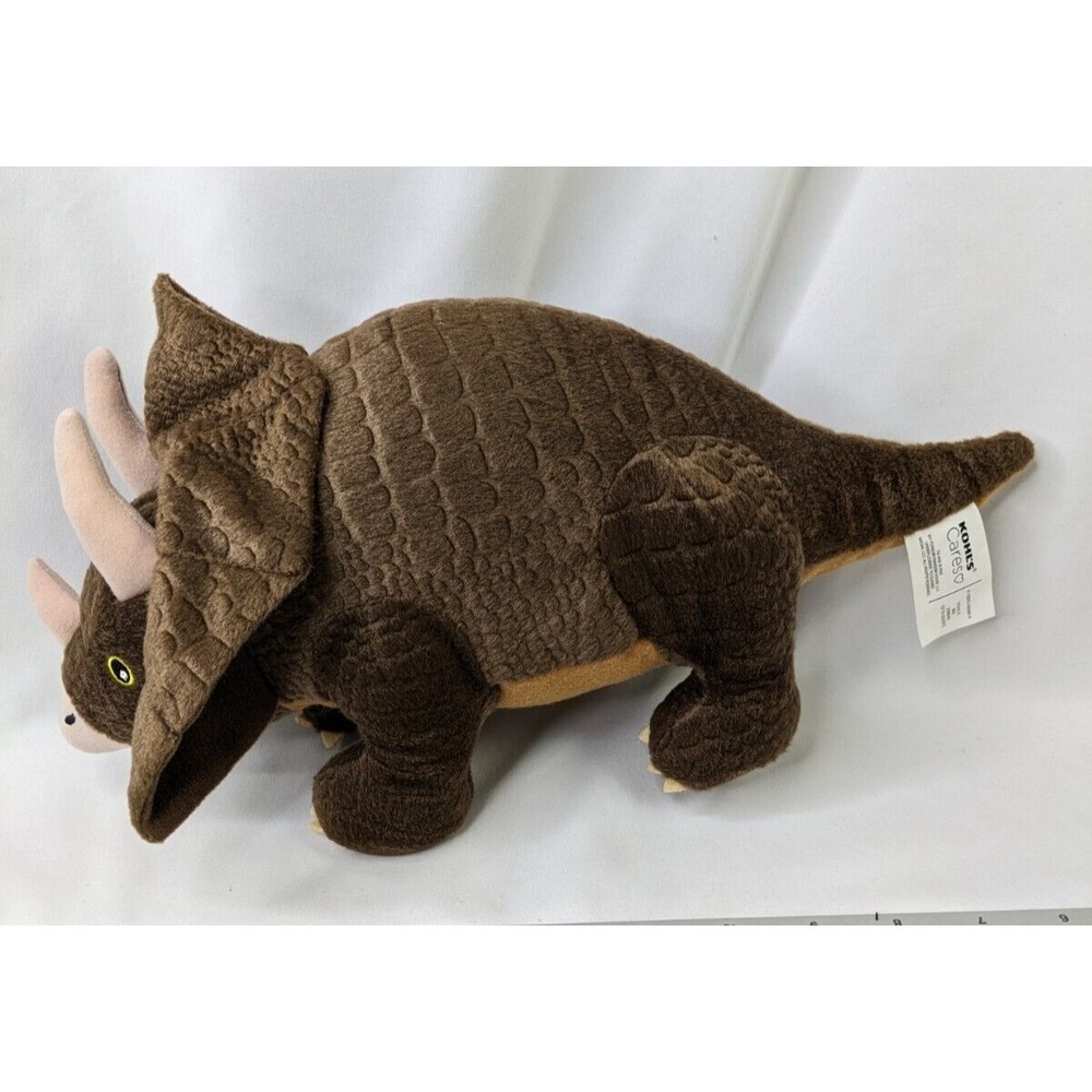 Kohls Brown Dinosaur Plush Triceratops 7 Inch 2020 Stuffed Animal Toy